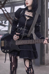 黒文字と詩ゴシックパンクロリータJSKドレス